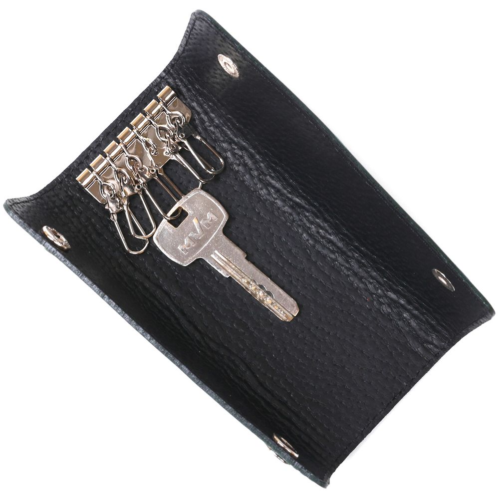Modern leather key holder Shvigel 16531 Green