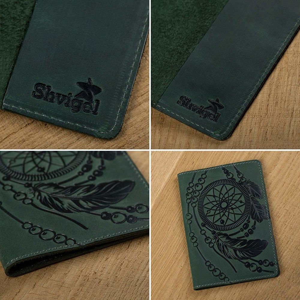 Обложка на паспорт SHVIGEL 13836 Зеленая, Зелёный