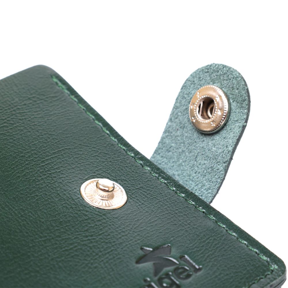 Small fashionable leather wallet Shvigel 16441 Green