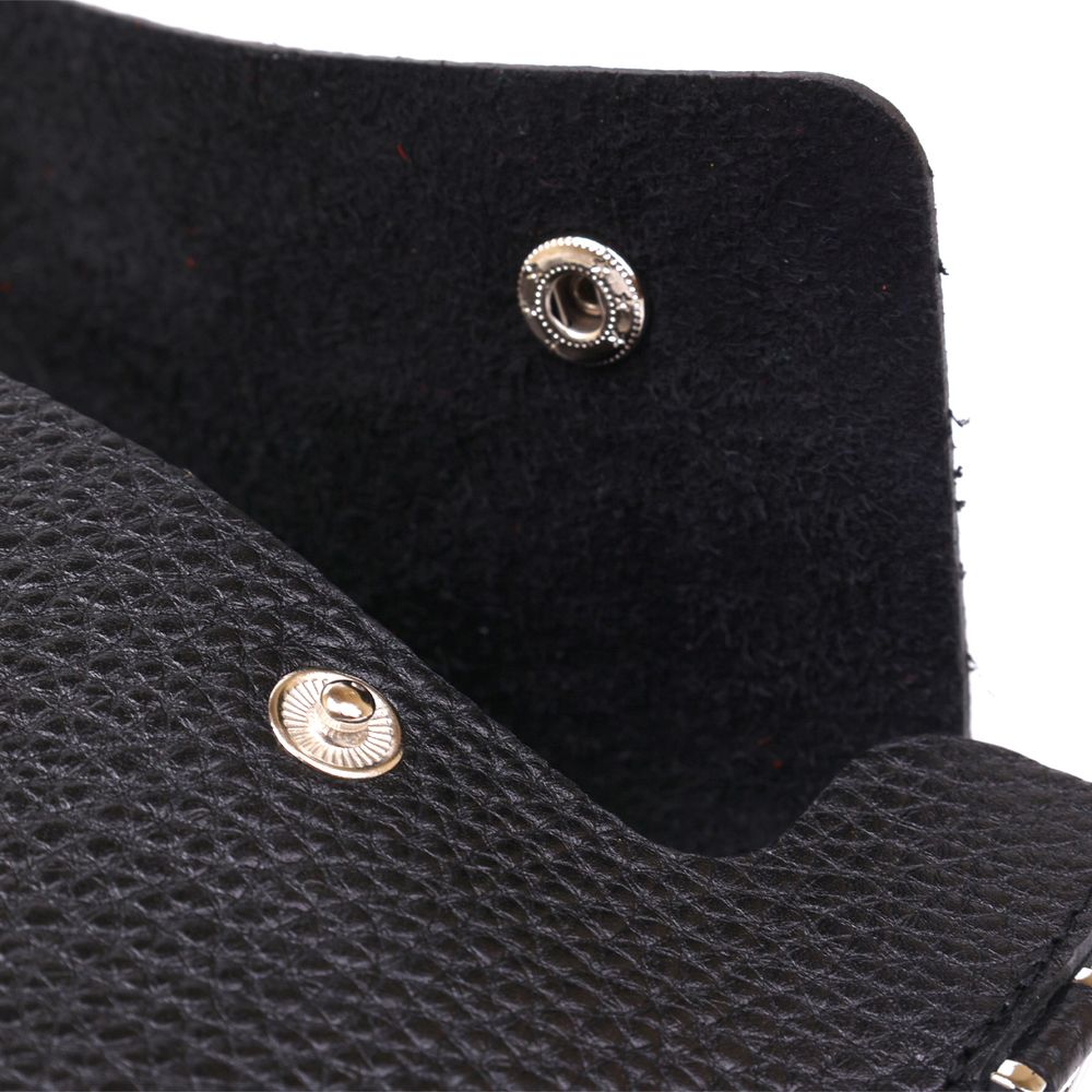 Leather travel bag Shvigel 16416 Black