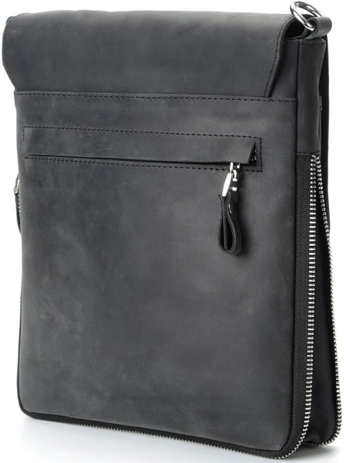 Vintage Leather Black Bag - Shvigel 11017