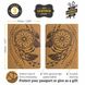 Leather Passport Holder - Dreamcatcher - Yellow - Shvigel 15303