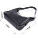Baguette Bag SHVIGEL 22833 Black Grainy Genuine Leather with Adjustable Strap