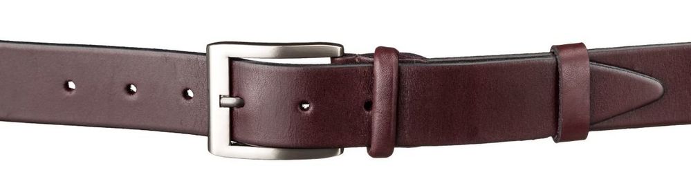 Leather men's belt - Brown - SHVIGEL 15267