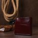 Stylish leather wallet Shvigel 16442 Burgundy