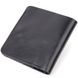 Small leather wallet for men Shvigel 16606 Black