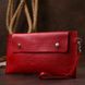 Women's leather travel cosmetic bag Shvigel 16417 Red