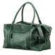Leather Duffel Travel Bag - Sports Gym Bag - Weekender Overnight Luggage Green - Shvigel 11128