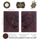Dreamcatcher passport cover - Genuine leather - Maroon - SHVIGEL 13835, Бордовый