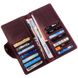 Long Leather Bifold Wallet for Men - Big Checkbook Holder Organizer - Vintage Marron - Shvigel 16166