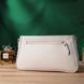 Baguette Bag SHVIGEL 22835 Beige with Chain and Removable Strap Made of Genuine Leather