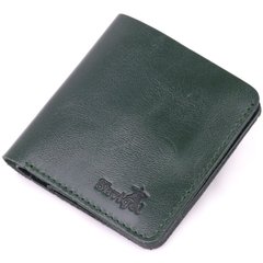 Practical leather wallet Shvigel 16608 Green