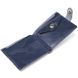Leather compact wallet Shvigel 16444 Blue