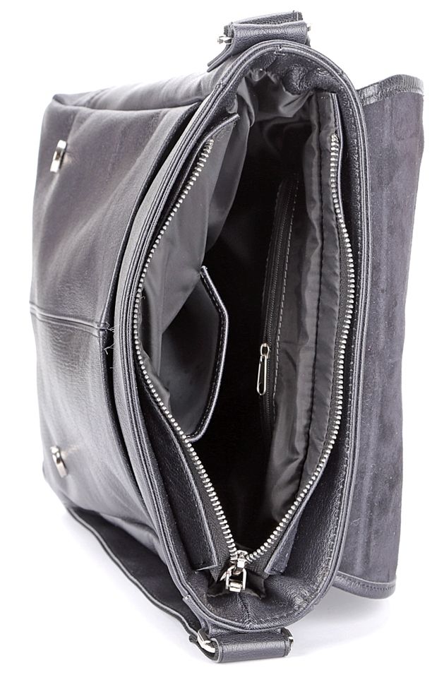 Bag SHVIGEL 00919 made of genuine leather Black