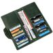 Long Leather Bifold Wallet for Men - Big Checkbook Holder Organizer - Vintage Green - Shvigel 16168