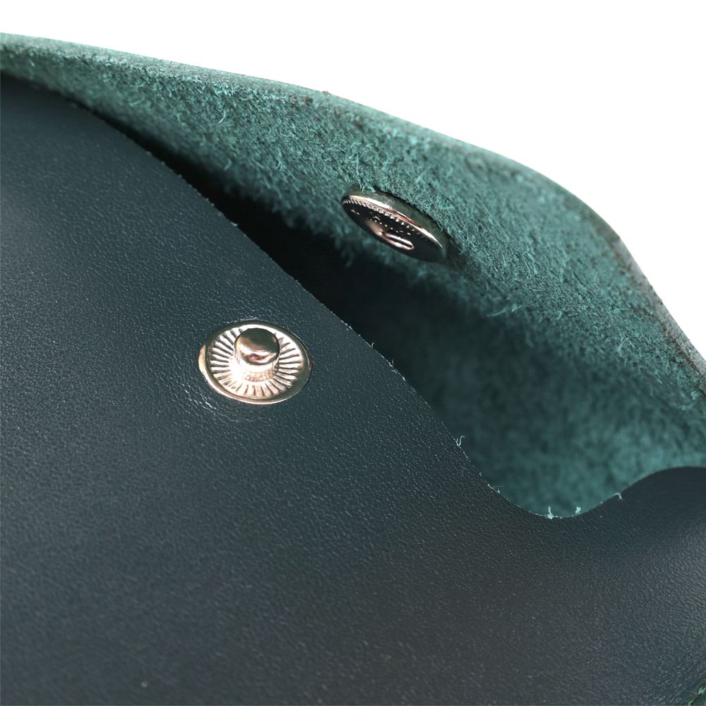 Practical leather travel cosmetic bag Shvigel 16423 Green