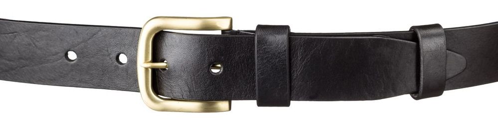 Men's leather belt - Black - SHVIGEL 15271
