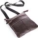 Slim crossbody bag - Genuine leather - Brown - SHVIGEL 11014