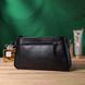 Ladies' Baguette Bag with Detachable Chain and Strap, SHVIGEL 22838, Black Leather