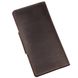 Long Leather Bifold Wallet for Men - Big Checkbook Holder Organizer - Vintage Dark Brown - Shvigel 16169