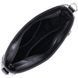 Ladies' Baguette Bag with Detachable Chain and Strap, SHVIGEL 22838, Black Leather