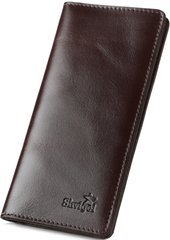 Bifold long wallet - Genuine leather - Brown - SHVIGEL 16153, Коричневый