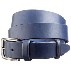 Belt for Men Blue Genuine Leather -Classic Dress Men's Belt - Shvigel 17324