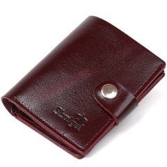 Women's glossy leather wallet Shvigel 16484 Burgundy