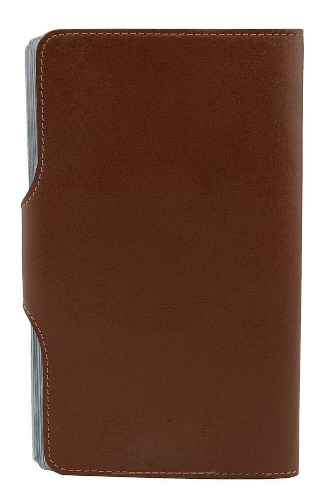 Leather Business Card Holder - Brown - Shvigel - 00352