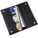 Leather Checkbook Holder - Bifold Wallet Long with Buttons and Coin Pocket - Unisex - Black Vintage - Shvigel 16200