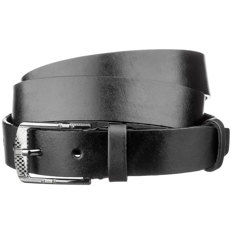 Leather Dress Men's Belt - Classic Belt for Men Black -Shvigel 17300