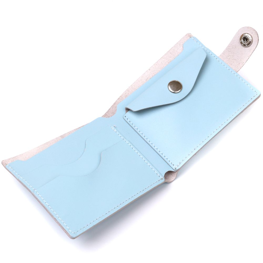 Women's leather wallet Shvigel 16449 Blue