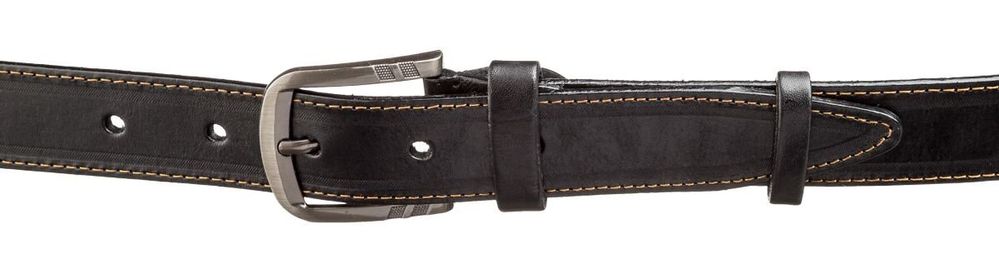 Genuine Leather Casual Men's Belt - Jean Black Belt for Men- Shvigel 17301