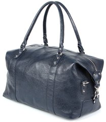 Leather gym bag - Business duffle bag - Blue SHVIGEL 00888, Синий