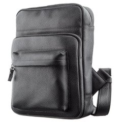 Black Leather Backpack for Men and Women - Shvigel 11185