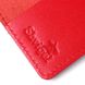 Leather passport cover with card and frame SHVIGEL 13981 Red