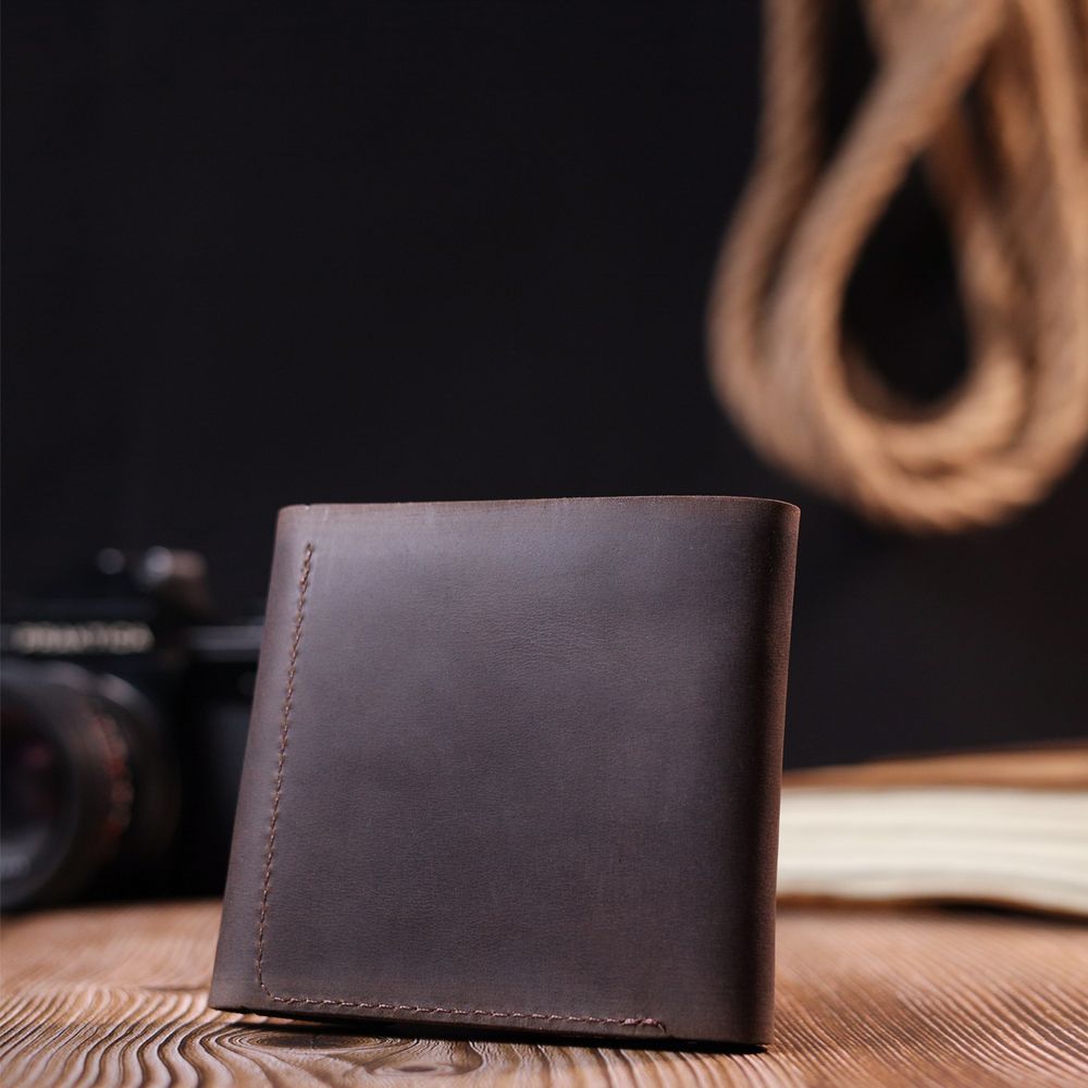 Vintage Leather Wallet Shvigel 16613 Brown