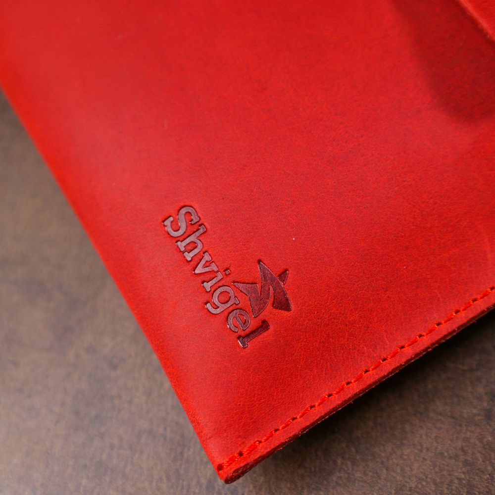 Women's vintage leather travel bag Shvigel 16427 Red