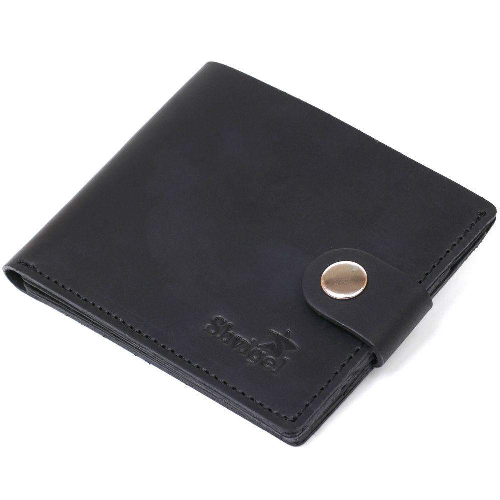 Matte Men's Vintage Wallet Shvigel 16453 Black
