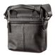 Bag for Men from two types of Genuine Leather - Black - Shvigel 11174