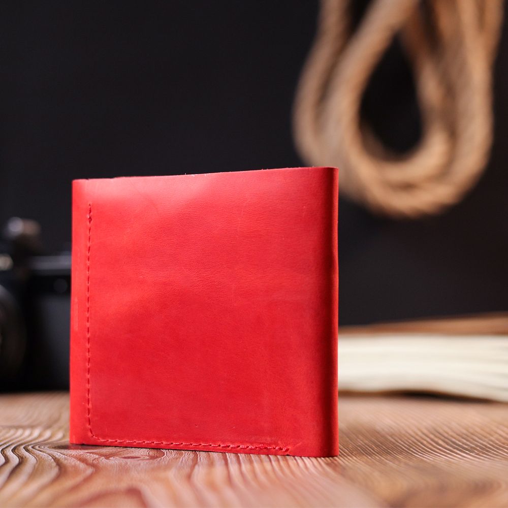 Women's Vintage Leather Wallet Shvigel 16614 Red