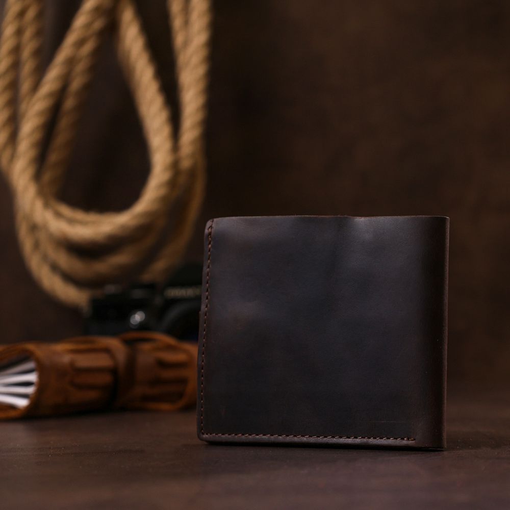 Matte Vintage Wallet for Men Shvigel 16454 Brown