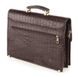 Business briefcase SHVIGEL 00364 made of genuine leather Brown