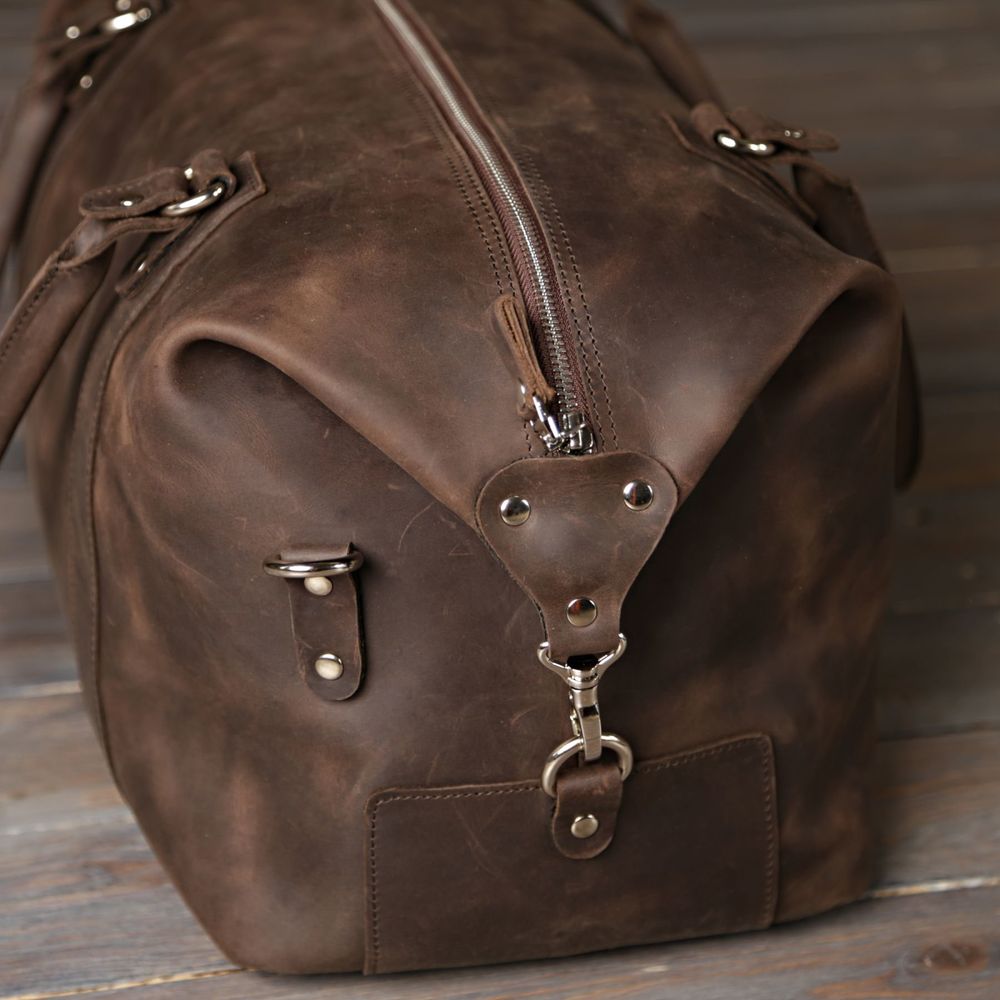 Leather Duffel Travel Bag - Brown Vintage - Gym Bag - SHVIGEL 11019