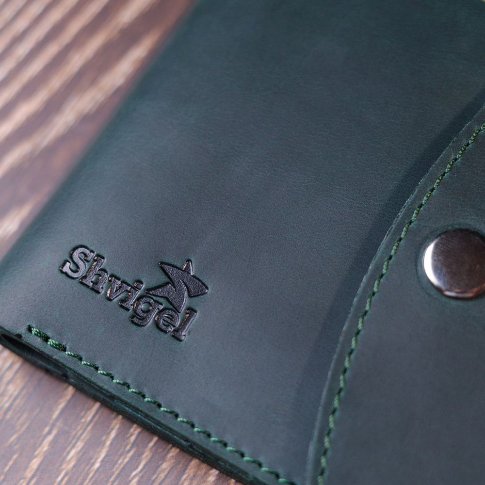 Vintage Leather Wallet Shvigel 16615 Green