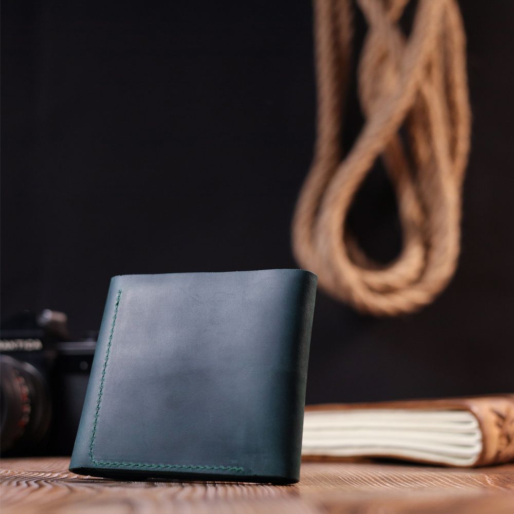 Vintage Leather Wallet Shvigel 16615 Green