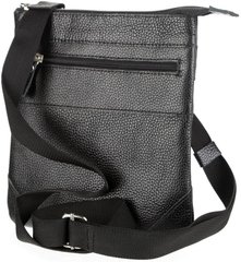 Slim crossbody bag - Genuine leather - Black - SHVIGEL 11025, Черный