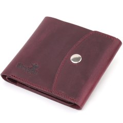 Matte leather wallet Shvigel 16616 Burgundy