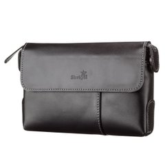 Long Leather Bifold Wallet - Big - Zippered - for Men - Checkbook Holder Organizer - Large Black - Shvigel 11084