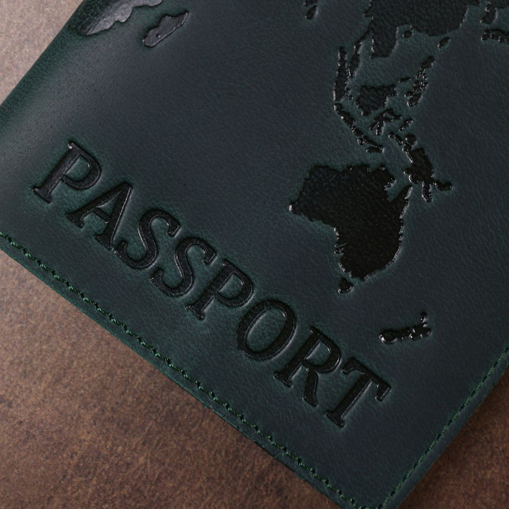 Обложка на паспорт из натуральной кожи Shvigel 16550 Зеленый